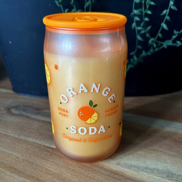 Candle Glass Jar Orange Soda - Picture 2 of 5